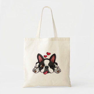 Cute Boston Terrier Dog Lover Tote Bag