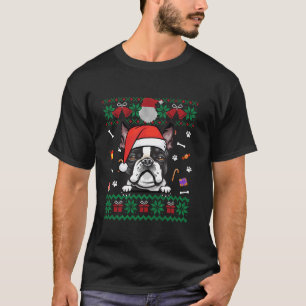 Cute Boston Terrier Dog Ugly Christmas Sweater San