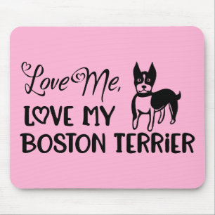 Cute Boston Terrier Gift Puppy Dog Lover Mouse Pad
