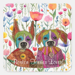 Cute Boston Terrier Lover Sticker