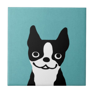 Cute Boston Terrier Tile