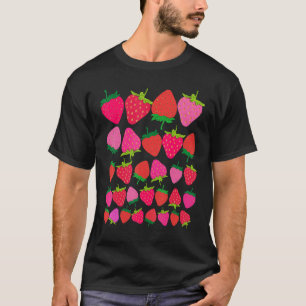 Cute Botanical Fruitarian Berry Strawberries Fruit T-Shirt