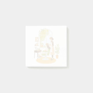 Cute Botanical Hair Salon Post-it Notes
