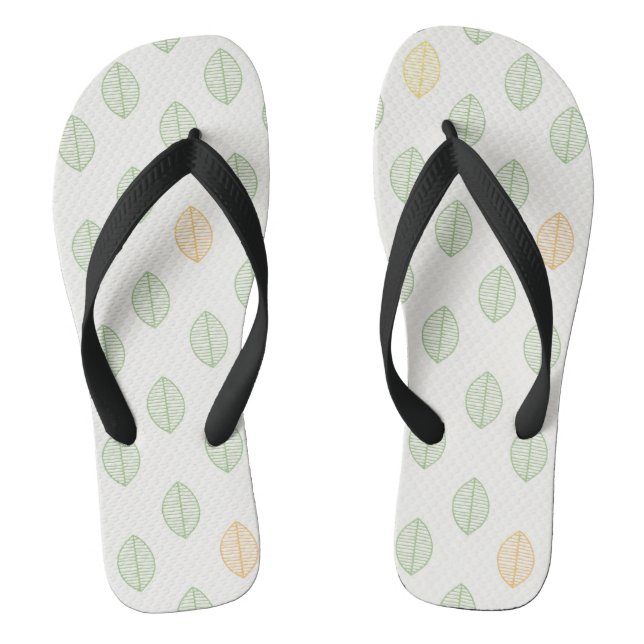 Cute Botanical Leaf Pattern Jandals (Footbed)