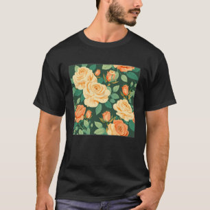Cute Botanical Roses Illustration Gorgeous Flower  T-Shirt