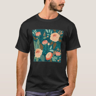 Cute Botanical Roses Illustration Gorgeous Flower  T-Shirt
