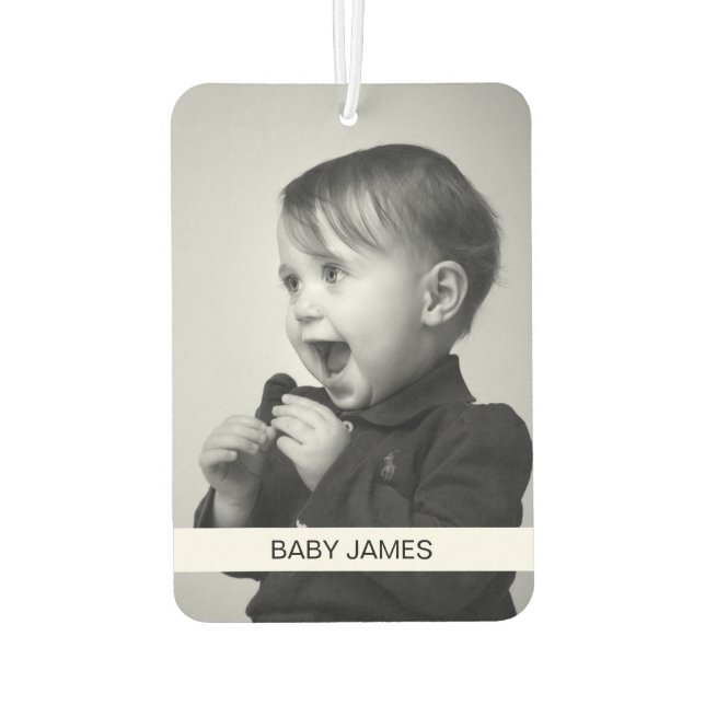 Cute Both Sides Baby Photo Custom Unique Car Air Freshener (Back)
