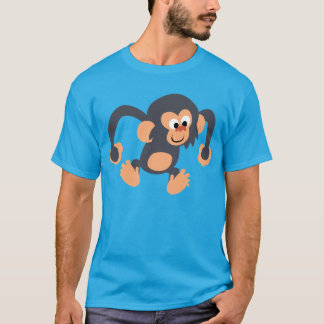 Cute Bouncy Cartoon Chimpanzee T-Shirt