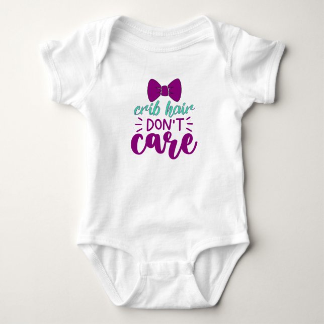 Cute Bow Baby Quotes Bodysuit (Front)