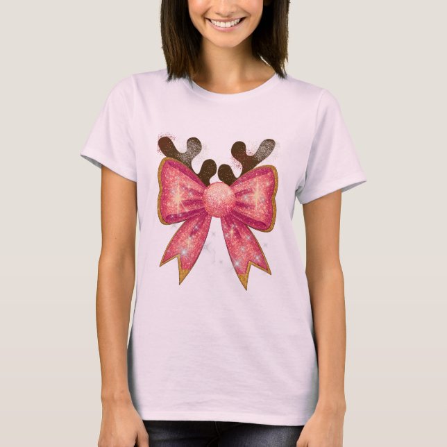 cute bow design T-shirt for girls (Front)
