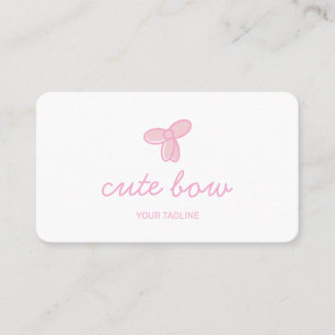 Cute bow logo business card