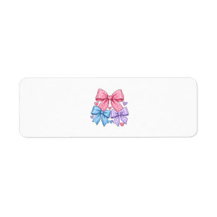 Cute Bow Ribbon Pattern – Pink Blue & Purple Bow