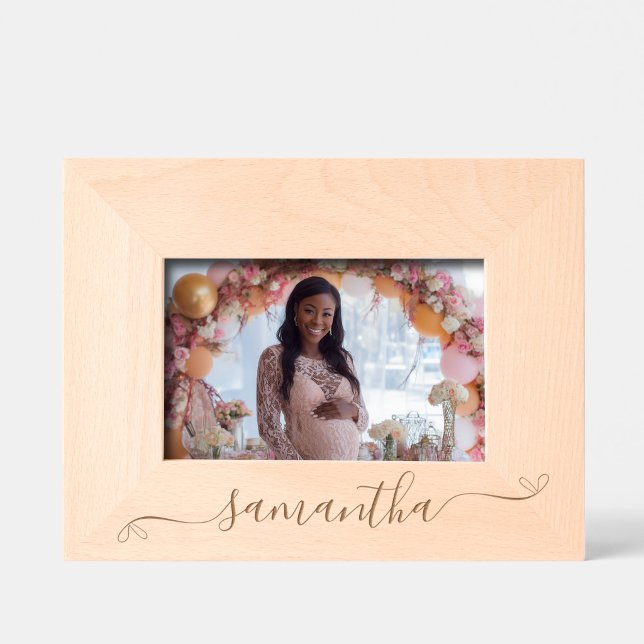 Cute Bow Signature Name Etched Frames (Cute Bow Signature Name Engraved Frames)