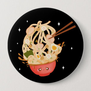 Cute Bowl Of Ramen Electronics Bag 10 Cm Round Badge