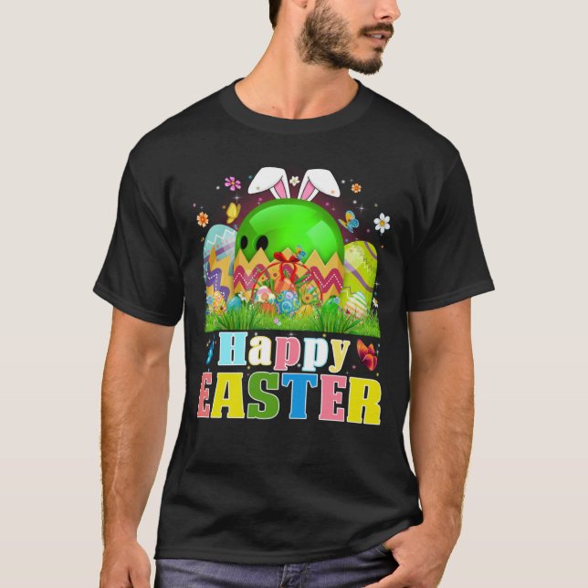 Cute Bowling Ball Hatched From Egg Easter Day Men  T-Shirt (Front)