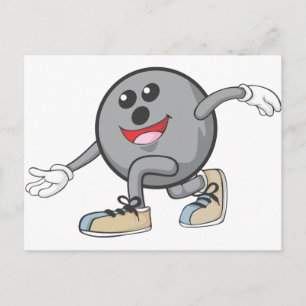 Cute Bowling Ball Player Postcard