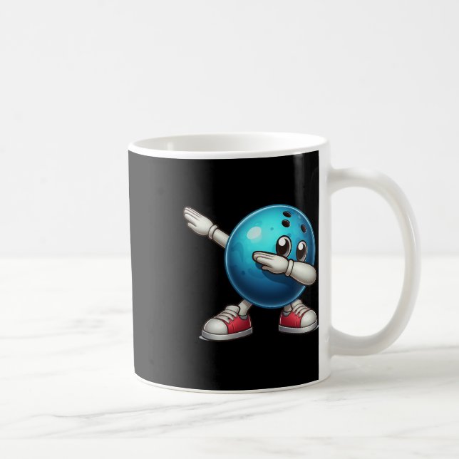 Cute Bowling Dab Bowler Bowling Ll Player Kids Boy Coffee Mug (Right)