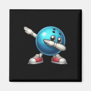 Cute Bowling Dab Bowler Bowling Ll Player Kids Boy Magnet