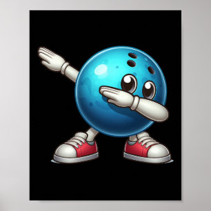 Cute Bowling Dab Bowler Bowling Ll Player Kids Boy Poster