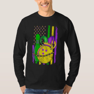 Cute Bowling Mardi Gras Hat Party  Festival Appare T-Shirt