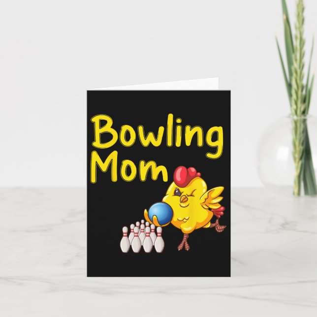 Cute Bowling Mum Funny Bowler Bowl Game Enthusiast Card (Front)