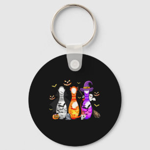 Cute Bowling Pin Halloween Spooky Costume  Key Ring