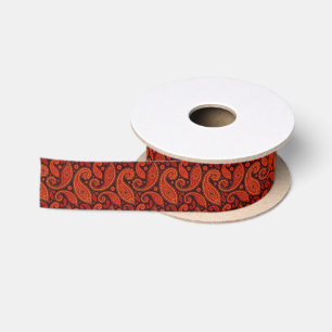 Cute bown swirl paisley patterns satin ribbon