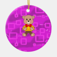 Cute Bowtie Teddy Bear Spaceship