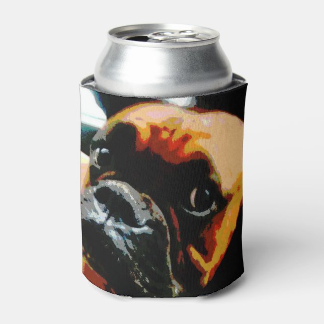 Cute Boxer Dog Can Cooler (Can Front)