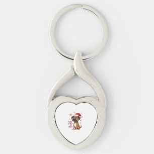 Cute Boxer dog Dog Christmas Nice Tried my Best ( Key Ring