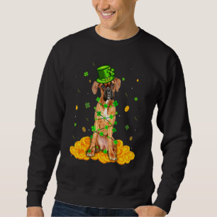Cute Boxer Dog St Patricks Day Irish Shamrock Sweatshirt