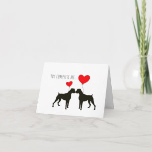 Cute Boxer Dog Valentine Card