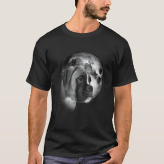 cute Boxer Dog with Moon Boxer Dog T-Shirt