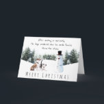 Cute boxer dogs play with snowman merry christmas card<br><div class="desc">A cute and funny merry christmas watercolor dog card. On a white background,  the typography text reads After waiting so patiently,  the dogs wondered when he would finally throw the sticks,  followed by Merry Christmas. Two confused boxer dogs look longingly at a snowman waiting for him to play.</div>