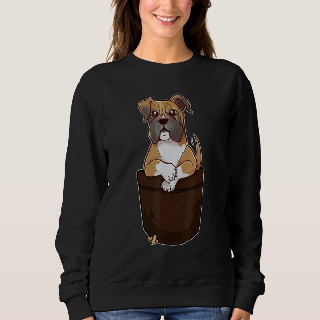 Cute Boxer In Your Pocket Dog     Men Women Sweatshirt (Front)
