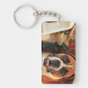 Cute Boxer Key Ring