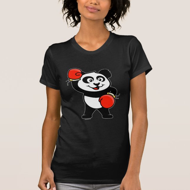 Cute Boxing Panda T-Shirt (Front)