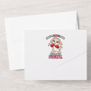 Cute boxing rabbit ready to fight all in one invitation