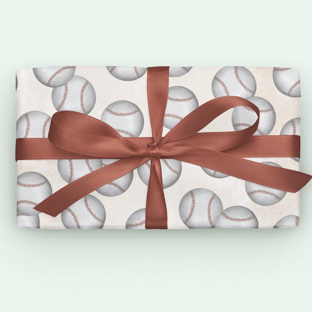 Cute Boy Birthday Baseball Pattern Tissue Paper (Creator Uploaded)