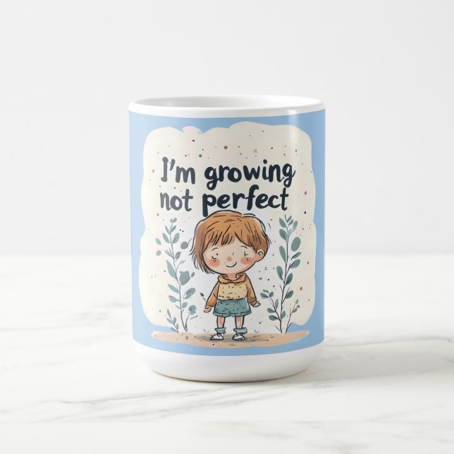 Cute Boy Growing Not Perfect Back to School Coffee Mug (Center)