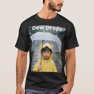 Cute Boy in Yellow Raincoat Rainy Day Aesthetic Sh T-Shirt