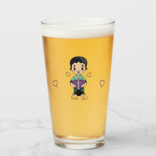 Cute Boy Kiss Glass