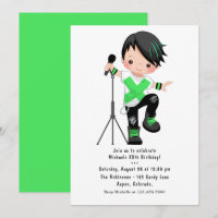 Cute Boy Rock Star Birthday Party
