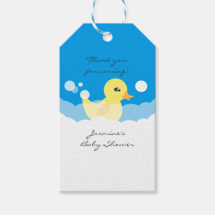 Cute Boy Rubber Ducky Baby Shower Gift Tags