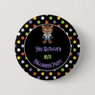 Cute Boy Werewolf Halloween Party 6 Cm Round Badge
