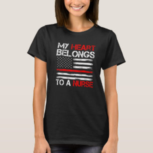 Cute Boyfriend Nurse Quote My Heart Belongs To A N T-Shirt