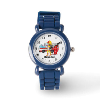 cute boys Fireman add name Watch