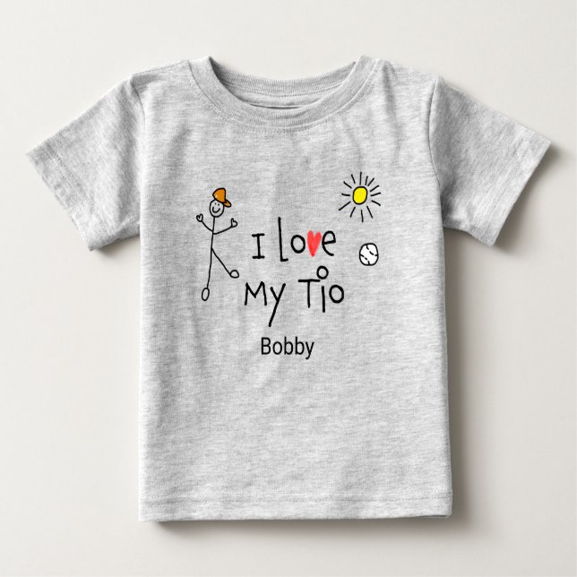 Cute Boys I love My Tio Baby Tee (Front)