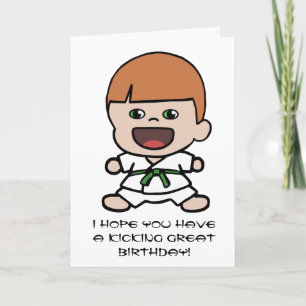 Cute Boy's Karate Birthday Card