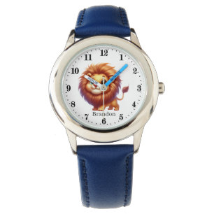 Cute boys lion add name  watch